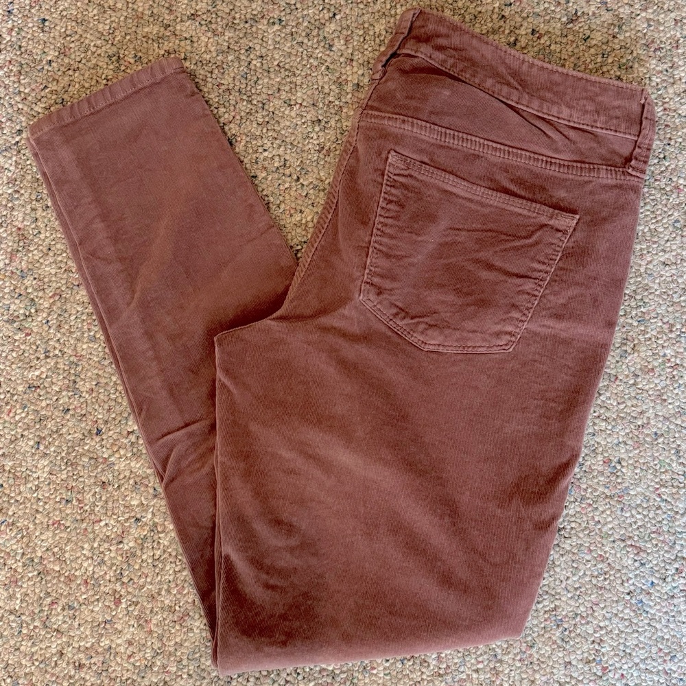 Universal Thread Dusty Mauve Corduroy Mid Rise Skinny Pants Stretch Size 8/29R